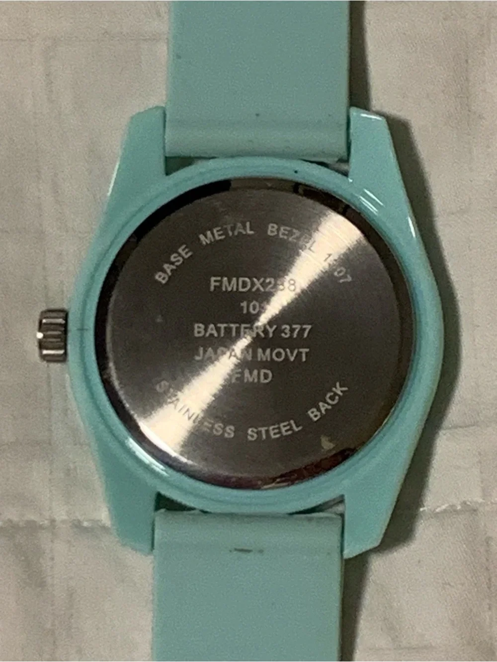 Mint Green Owl Face Silicone Band Watch
